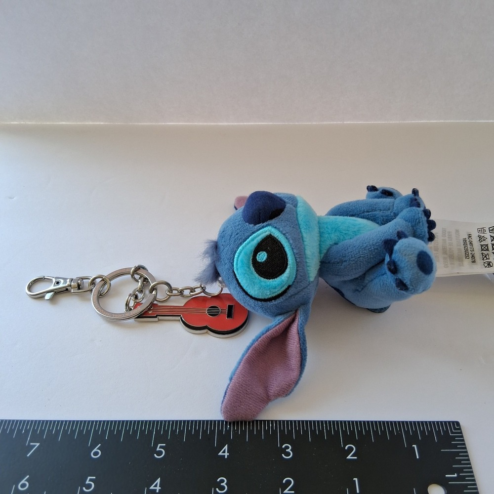 Disney Lilo & Stitch Mini Plush Keychain Ukulele Metal Charm & Action Pen Lot - Picture 3 of 8